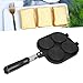 GOWENIC Double Sided Pancake Pan, Aluminum Alloy Non Stick Coating Pan for Waffles, Portable High Efficiency Pancake Pan for Outdoor Cooking Camping Picnics
