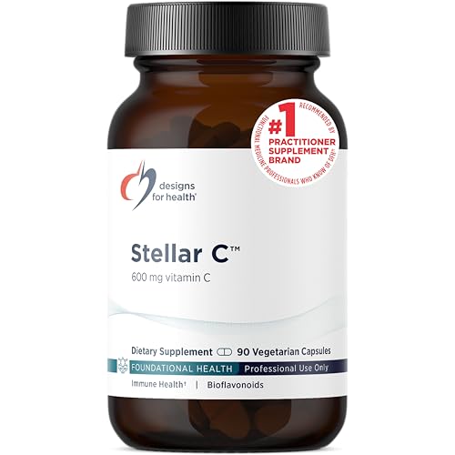 Designs for Health Stellar Vitamin C + Quercetin Supplements - Citrus Bioflavonoids + Quercetin with Vitamin C and Zinc for Enhanced Immune Support and Optimal Absorption (90 Capsules)