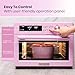 VAL CUCINA Retro Style Infrared Heating Air Fryer Toaster Oven, Extra Large Countertop Convection Oven 10-in-1 Combo, 6-Slice Toast, Enamel Baking Pan Easy Clean with Recipe Book, Classic Pink Color