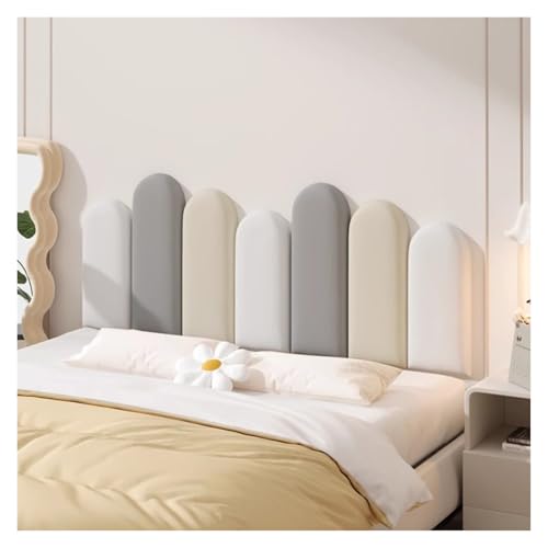 Acolchado de Pared anticolisión 3D para niños, Decorativo para cabecero de Cama, Paneles de Tela autoadhesivos para dormitorios y Habitaciones Infantiles (Multicolor, 01, 150 x 55 cm)