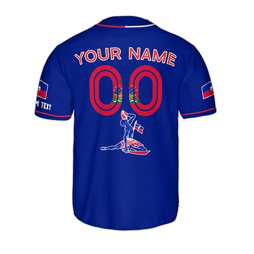 Personalized Haiti Baseball Jersey Men, Haiti Jersey Men, Haiti Soccer Jersey, Haiti Jersey Baseball miniatura 6