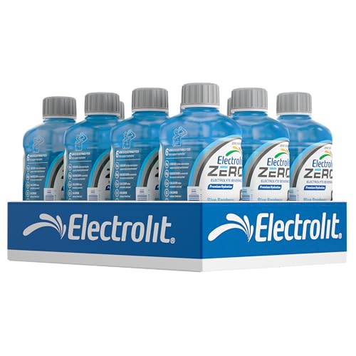 Electrolit Zero Electrolyte Beverage Blue Raspberry 21 Fl Oz bottle (Pack of 12)