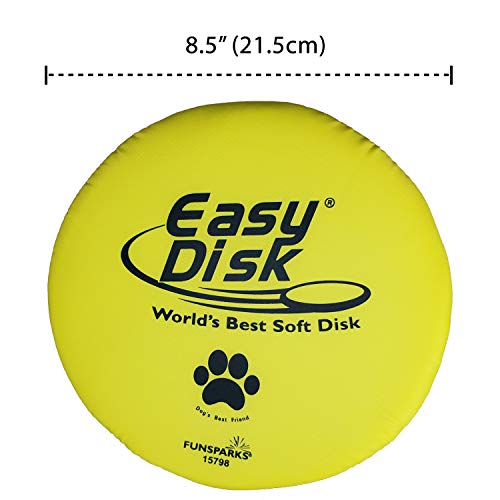 Funsparks Easy Disk Dog Flying Disc - Interactive Dog Fetch Toy - Durable And Easy On The Teeth - Simple To Toss – Lightweight Puppy Toy - Floats On Water #TOP6