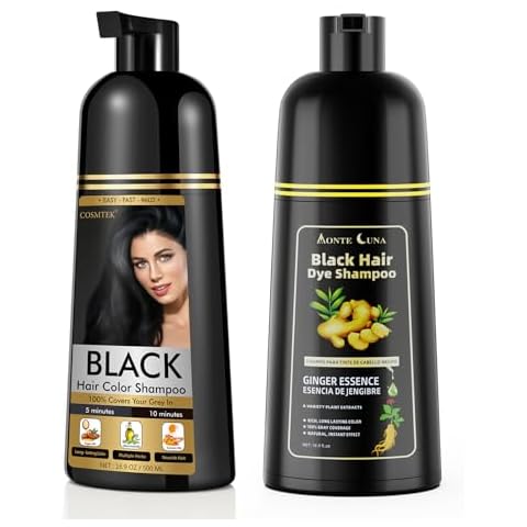 COSMTEK hair dye shampoo and ginger hair color shampoo （black ） Cover