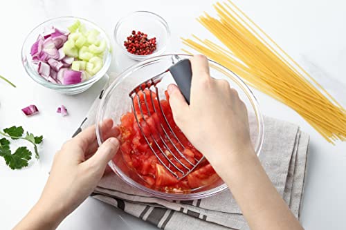 Spring Chef Dough Blender, Top Professional Pastry Cutter With Heavy Duty Stainless Steel Blades, Large Size, Gray #TOP7