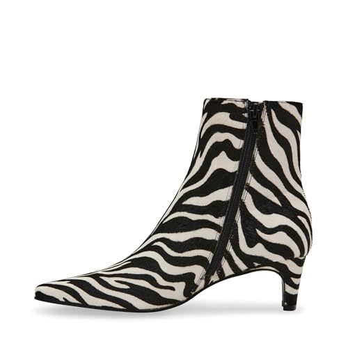 Steve Madden Women's Delvie Ankle Boot, Zebra, 7.5