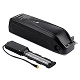 Parameter:48V 17.5A Ebike battery, maximum constant discharge current 25A, about 20-30 miles (determined by riding speed, load and road conditions) Convenient switch:With on/off button, you can save more power // Lock with key keeps your battery secu...