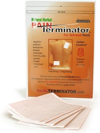 Golden Sunshine - Pain Terminator Far Infrared Patch - 1 Pack