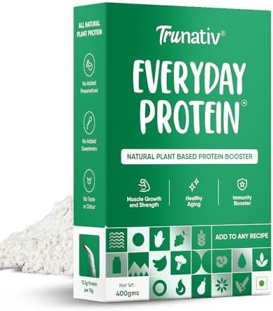TruNativ Everyday Plant Protein 13.5g Protein | Soy, Pea & Brown Rice Protein | Keto Friendly | Family Nutrition | Vegan | Cookable Protein | Cook-Bake-Blend | Add to your Daily Meals | 400g
