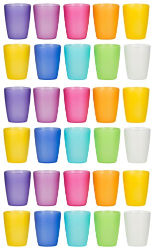 Gobelets extra solides Rainbow multicolores empilables et lavables de 0,24 l