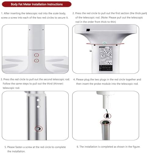 Height Body Fat Analyzer, Digital Scale, Ultrasonic Weight Scale, Smart Fat Monitor for Gym, Max Capacity 441 lb (200 kg)
