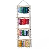 Mokof Headband Holder for Baby Girls, Bow Holder for Girls Hair Bows, Macrame Hanging Storage Organi