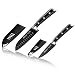 Cangshan S+ Series 1022094 German Steel Forged 2-Piece Titanium Coated Santoku Starter Knife Set with Sheaths, Noir Black