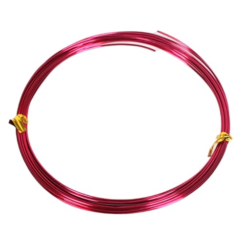 WSYCWG Colored Aluminum Wire, 32.8Ft Beading Wire Diameter 1Mm Crafting DIY Metal Craft Art Wire Suitable for Modelling Making,Rose red