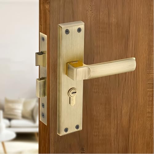 Image of LAPO Door Lock System for Main Door | 45x45mm Lock Body | 60mm Cylinder | Dual Side Door Compatibility | Suitable for 30-50mm Door Thickness | 3 Brass Keys | Antique Finish | 3 Years Warranty | CY-307