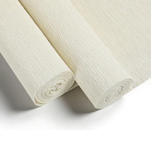 Premium Heavy Crepe Paper Rolls - Italian Style High Stretch (300%) for Realistic Giant Paper Flowers & DIY Crafts - Thick Durable Florist Paper for Wedding Backdrop Party