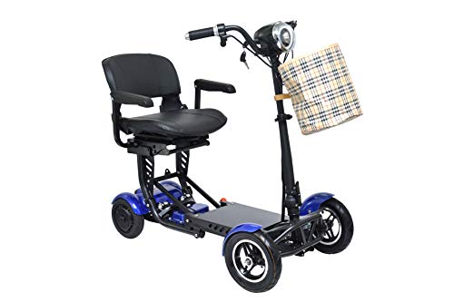 2023 New United Mobility City Slicker Ex Battery Powered Mobility Scooter Heavy Duty Lightweight Folding 17 Miles Range Scooter (Blue) #TOP3
