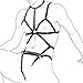 FFQRLP Men‘s Sexy Bondage Harness Lingerie Set, Adjustable Strappy Body Harness with Hollow-Out Design, Valentine’s Day Clubwear & Bedroom Roleplay Fashion