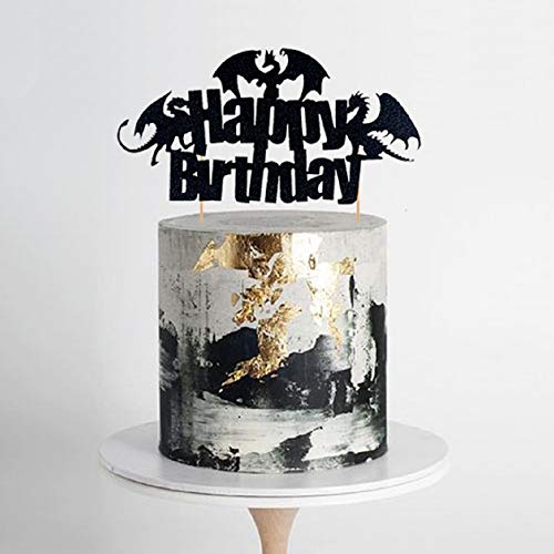 Jevenis Dragon Cake Decoration Dragon Cupcake Toppers Fantasy Party Decoration #TOP1