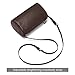 Genuine Leather Crossbody Purses for Women: Medium Barrel Shoulder Bags Designer Trendy Hobo Handbags for Ladies(Coffee)