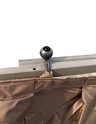 APEX GARDEN 4 Poles Brown Corner Curtain Set for Lowe's 10' x 12' Gazebo Model #GF-12S004BTO / GF-12S004B-1 (Corner Curtains Only) (Brown) - Thumbnail 3