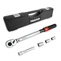 Hairich Drehmomentschlüssel 1/2 Zoll für Auto, 20–230 Nm, Torque Wrench 5-tlg. Set mit Verlängerung & Stecknüssen (17/19/21 mm) – für Reifenwechsel & Motorrad