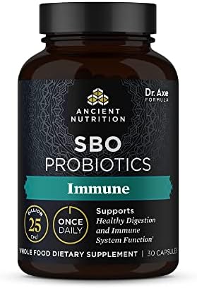 Ancient Nutrition Probiotics for Immune Support, SBO Once Daily Probiotics with Vitamin C and Vitamin D, 30Ct for Healthy Digestion and Immune System Function Support, 25 Billion CFUs*