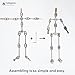 Kihomi Studio Stop Motion Armature Kit - Feet Tie Down DIY Metal Puppet Figure Skeletons Easy Assembly for Animation Character Design & Creative Fun, Perfect for Stop Motion Animation (Silver, 7.4in)