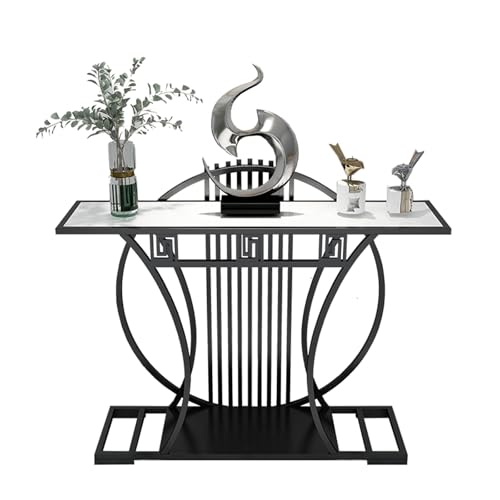 Mesa de entrada decorativa de mármol sintético estable y contemporánea