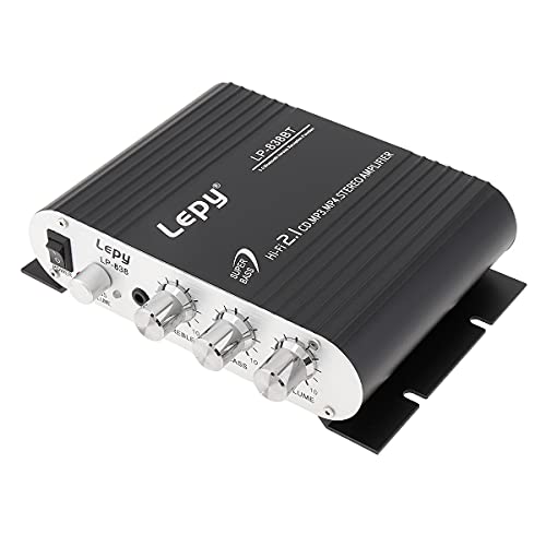 ePathChina Télécommande Bluetooth 2.1 CH Hi-Fi pour voiture - Amplificateur de basses - Lecteur radio FM - Prise en charge SD/USB/DVD/MP3 - Pour voiture,...