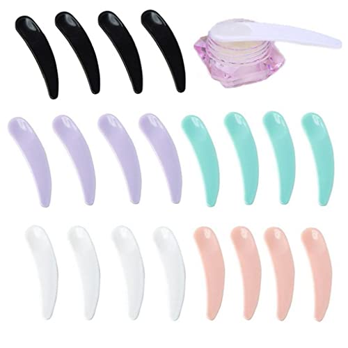 Mini Scoop Spatule Incurvé 20pcs Masque Cosmétique Spatules Spatules De Maquillage pour Le Visage Spatules Masque Pouce De Pointe pour Mélange De Maquillage À Crème