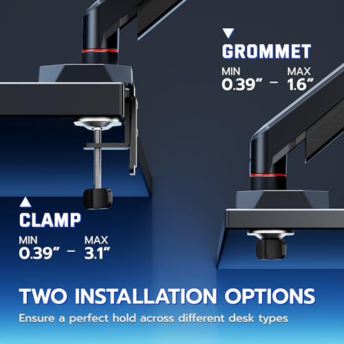 Bras de moniteur simple ARES WING support écran PC ultra large 17-40 pouces