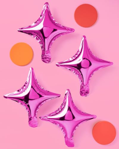 Image of xo, Fetti Pink Sparkle Foil Birthday Balloon - 6 pc | Bday Party Decorations, Bachelorette, Graduation, Bachelorette, Wedding, Photo Booth