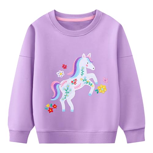 Tokeya Sweatshirt Mädchen Kinder Pullover Baumwolle Warm...