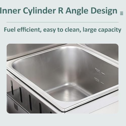 Fett-Fritteusen-Korb, kommerzielle Friteuse 10Lx2 Gas-Fritteuse Doppel-Fritteuse mit großem Fassungsvermögen Edelstahl-LPG-Fritteuse mit 2 Körben und Deckeln für Home Kitchen Restaurant – Bild 6