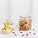 MyGift Glass Cookie and Candy Storage Container Jar with Decorative Gold Bunny Rabbit Ears Lid
