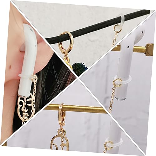 WOFASHPURET Cadena De Creativa Anti-pérdida Para Auriculares Pendientes De Maquillaje Facial Accesorios De Joyería Diseño Único Dorado - imagen 8