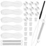 SAFIGLE Kit Riparazione Tende Plissettate RV, Accessori Plastico Bianco