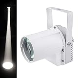 Disco Ball Light, 3W Led White PinSpot for Light up Mirro Ball, Pin spot DJ Stage Lights (White Shell)