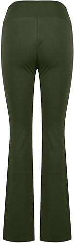 Miniatura 2 de XUNRYAN Leggings para mujer pantalones de yoga con corte de bota leggings acampanados de cintura alta pantalones de yoga con bolsillo Negro -