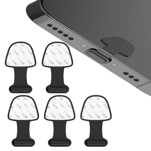 LMOGWL 5 Piezas con tapón Adhesivo extraíble para el Polvo del teléfono, Cubierta Protectora del Puerto de Carga a Prueba de Polvo, tapón de Silicona a Prueba de Polvo, Compatible con iPhone 14 13 12