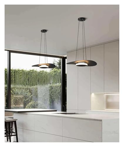 Lustre minimaliste moderne LED noir et blanc 40cm pour restaurant