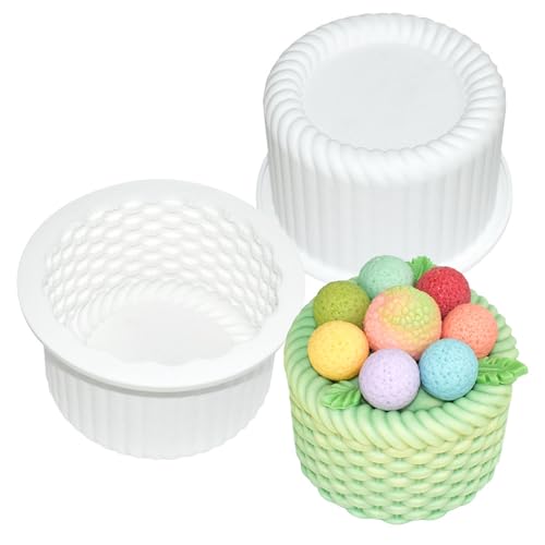 Molde molde de silicona para hornear con diseño cesta de flores miniatura 4