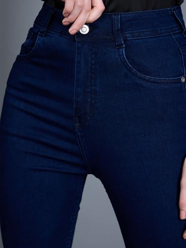 Image of Miss Chase Women's Skinny High Rise Cropped Stretchable Denim Jeans