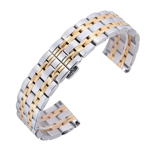 Bracelet montre 22mm acier inoxydable de luxe argent haute finition