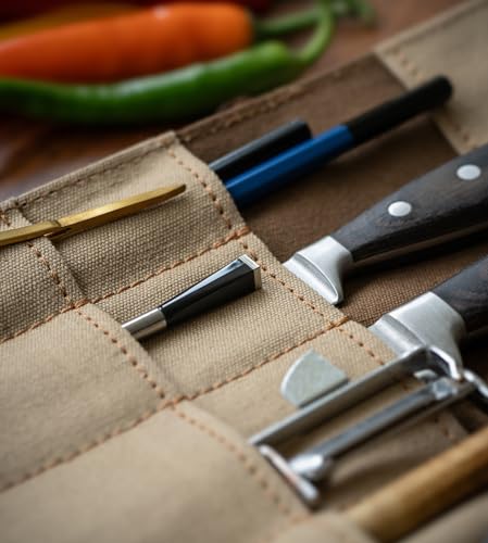 Angus Stoke 14-Slot Leather Knife Case