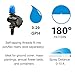 Rain Bird MSH2PKS Drip Irrigation 10-32 Threaded Micro-Spray Nozzle, 180° Half Circle Pattern, 0-10' Spray Distance, 2-Pack