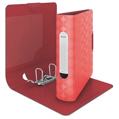Leitz Lever Arch File, Retro Chic Range, 8 cm Width, 11330020 - A4, Neon Pink, 75mm Spine
