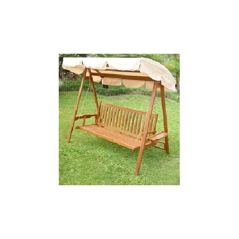 Simply Wood 3 Seater Hammock with Canopy Cover