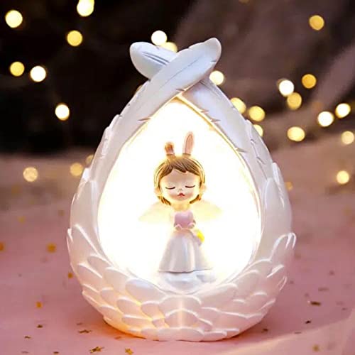Image of AUGEN Polyresin Angel Pink Idol Statue Showpiece for Home Decor Decoration and Gifting (1 Piece, 9411-A)